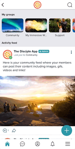 Activity Feed iOS GIF